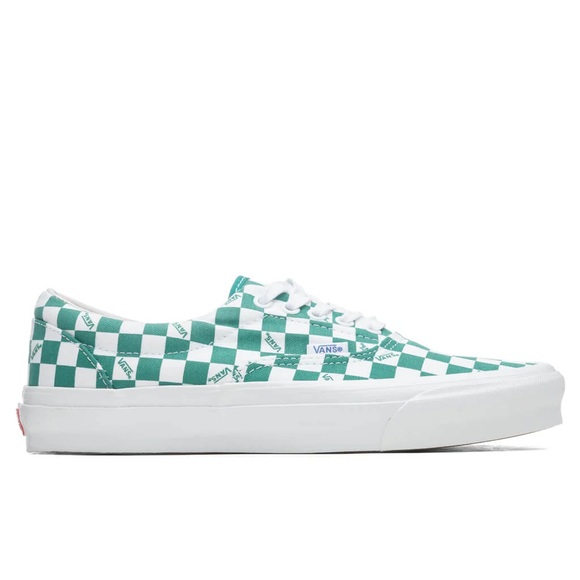 NWT Vans OG Era LX Low Lace Up Sneakers green logo checkerboard classic sneakers - Picture 2 of 16